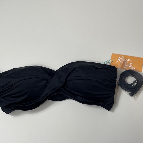 Kona Sol NWT Women’s Molded Bandeau Small (4-6) Black Bikini Top - Picture 3 of 4